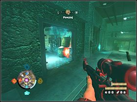 Ruszaj dalej aż dotrzesz do miejsca, w którym przejścia broni pole siłowe - Etap 21 - Wschodnie lotnisko | Opis przejścia Wolfenstein - Wolfenstein - poradnik do gry