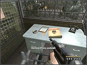 Sekret 4 - Nadzór nad amunicją: Wnętrze budynku, w pobliżu schodów i oszklonej ściany - Etap 1 - Wywiad | Sekrety Wolfenstein - Wolfenstein - poradnik do gry