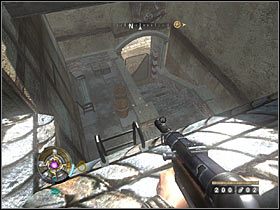 Sekret 11 (zachód): Musisz wspiąć się na dach w okolicy kryjówki Caroline, a następnie przeskoczyć na dach sąsiedniego budynku - Etap 1 i 6 - Złoto (cz.2) | Sekrety Wolfenstein - Wolfenstein - poradnik do gry