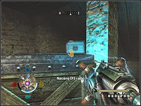 Sekret 31 (wschód): W trakcie eksploracji wąskiego przejścia prowadzącego do ciężarówki, która przewiezie Cię na farmę zlokalizuj klasyczną (nie niewidzialną - Etap 1 i 6 - Złoto (cz.4) | Sekrety Wolfenstein - Wolfenstein - poradnik do gry