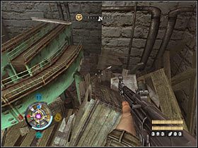 Sekret 16: Po znalezieniu się z powrotem na górze i zbadaniu okolicy skieruj się do pomieszczenia pokazanego na pierwszym screenie - Etap 14 - Złoto (cz.2) | Sekrety Wolfenstein - Wolfenstein - poradnik do gry