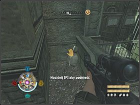 Sekret 21 (wschodnie centrum): Na zachód od północnego placu, niedaleko ciężarówki odjeżdżającej do zamku - Etap 15 i 18 - Złoto (cz.3) | Sekrety Wolfenstein - Wolfenstein - poradnik do gry