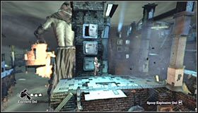 Wybierz z inwentarza wybuchowy żel, zaczekaj na właściwy moment i podbiegnij do prawej ściany - Medical Facility (cz.3) | Opis przejścia Batman Arkham Asylum - Batman: Arkham Asylum - poradniki