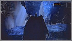 Po wykonaniu ostatniego z serii zaplanowanych skoków obróć się w lewo i ostrożnie przejdź po pokazanej na pierwszym screenie powalonej kolumnie - Caves | Opis przejścia Batman Arkham Asylum - Batman: Arkham Asylum - poradniki