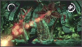 W trakcie gdy będziesz biegał zaczekaj aż Ivy na chwilę odsłoni się i wciśnij klawisz odpowiedzialny za posłanie szybkiego Bataranga, czyli takiego, który nie wymaga celowania - Botanical Gardens #2 | Opis przejścia Batman Arkham Asylum - Batman: Arkham Asylum - poradniki