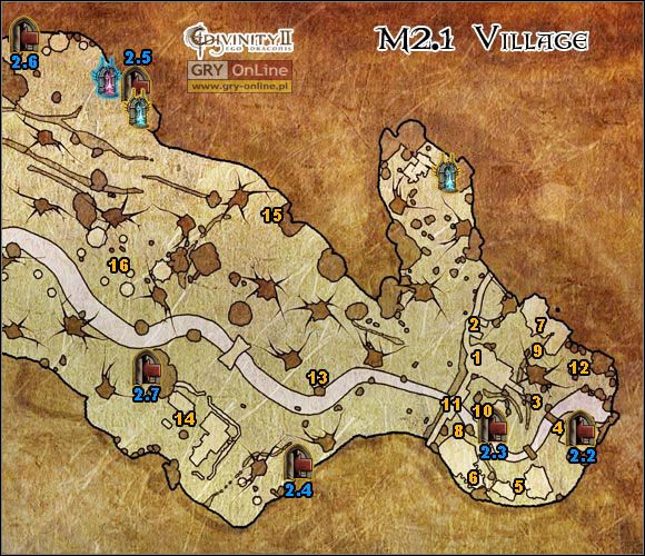 1 - [M2] Mapy - VVillage, Tomb, Watermill Basement | Mapy i lista zadań - Divinity II: Ego Draconis - poradniki