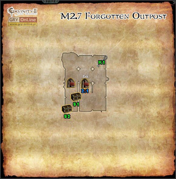K1 Klucz do skrzyni S1 - [M2] Mapy - Forgotten Outpost, Derelict Tunnels, Bandit Camp | Mapy i lista zadań - Divinity II: Ego Draconis - poradniki