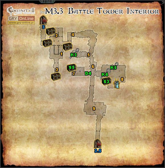1 - [M3] Mapy - Battle Tower Interior, Forlorn Cave | Mapy i lista zadań - Divinity II: Ego Draconis - poradniki
