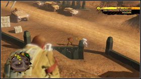 Razem z naszym małym oddziałem partyzantów #1 , podjeżdżamy na pobliskie wzgórze grze zajmujemy dogodną pozycję strzelecką, z naszym nanokarabinem w rękach #2 - Misje główne - Badlands - Guerrilla - Red Faction: Guerrilla - poradnik do gry