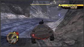 Teraz wróć do wrogich pojazdów #1 (o których przed momentem wspominałem) i opuść bazę, kierując się do kolejnej #2 - Zadania główne (3) - Demons of the Badlands - Red Faction: Guerrilla - poradnik do gry