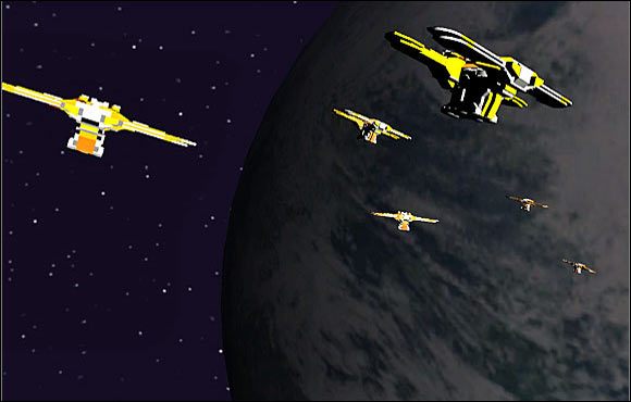 Poziom ten zaczynamy biegnąc na przełaj pomiędzy wojskami Gunganów i Federacji - Chapter 2 - Invasion on Naboo - Story Mode - Episode 1 - LEGO Star Wars: The Complete Saga - poradnik do gry