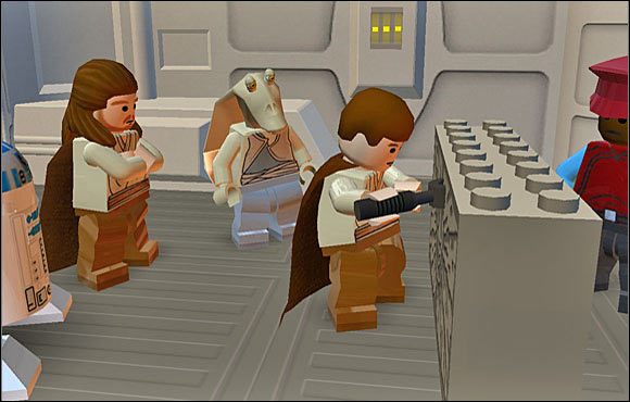 Obi-Wan naprawia napęd za pomocą szczytowych osiągnięć techniki. - Chapter 4 - Mos Espa Podrace - Story Mode - Episode 1 - LEGO Star Wars: The Complete Saga - poradnik do gry