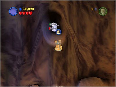 Użyj Mocy na leżących na ziemi klockach tuż obok wejścia do pomieszczenia z kanistrem #7 - Chapter 3 - Droid Factory - Free Play - Episode 2 - LEGO Star Wars: The Complete Saga - poradnik do gry