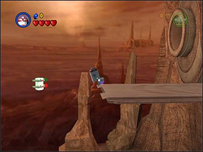 Na samym początku etapu użyj R2, by polecieć kawałek w lewo - Chapter 6 - Count Dooku - Free Play - Episode 2 - LEGO Star Wars: The Complete Saga - poradnik do gry