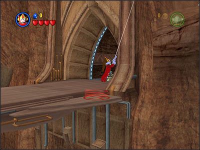 Użyj haka do wspinaczki w widocznym na screenie punkcie - Chapter 6 - Count Dooku - Free Play - Episode 2 - LEGO Star Wars: The Complete Saga - poradnik do gry