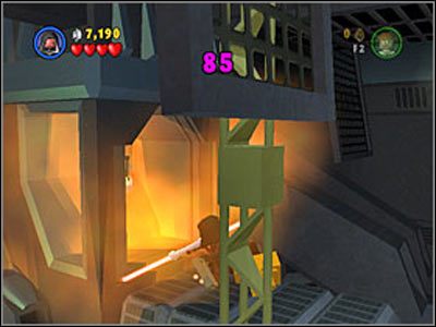 By dostać się do drugiego, musisz rozbić drzwi żółtego