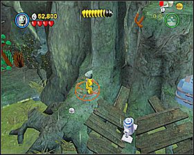 Niedaleko miejsca, w którym w Story Mode stworzyłeś traktor, możesz użyć haka - Chapter 4 - Dagobah - Free Play - Episode 5 - LEGO Star Wars: The Complete Saga - poradnik do gry