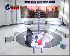 Użyj Mocy na rzeźbie na środku pokoju, w którym walczyłeś z Boba Fettem - Chapter 6 - Betrayal Over Bespin - Free Play - Episode 5 - LEGO Star Wars: The Complete Saga - poradnik do gry