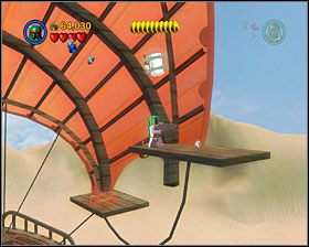 Na pokładzie barki znajdź klocki, z których ułożysz tarczę do użycia haka - Chapter 2 - The Great Pit of Carkoon - Free Play - Episode 6 - LEGO Star Wars: The Complete Saga - poradnik do gry