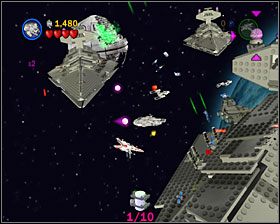 Obok jednego z niszczycieli (screen) - Chapter 6 - Into the Death Star - Free Play - Episode 6 - LEGO Star Wars: The Complete Saga - poradnik do gry