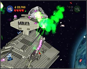 Obok jednego z niszczycieli (screen) - Chapter 6 - Into the Death Star - Free Play - Episode 6 - LEGO Star Wars: The Complete Saga - poradnik do gry
