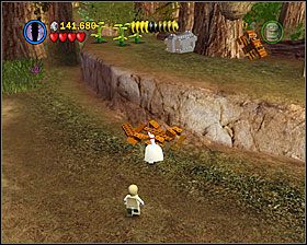 Przed zniszczeniem drugiego generatora zbuduj podejście z klocków po prawej stronie, po czym Detonatorami wysadź metalowe skrzynie - Chapter 3 - Speeder Showdown - Free Play - Episode 6 - LEGO Star Wars: The Complete Saga - poradnik do gry