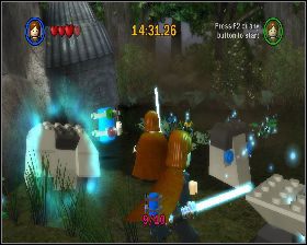 Dziesiąty kanister znajduje się w ostatniej lokacji, za częściami służącymi do złożenia robota, które leżą z lewej strony - Chapter 2 - Invasion of Naboo - Challenges - Episode 1 - LEGO Star Wars: The Complete Saga - poradnik do gry