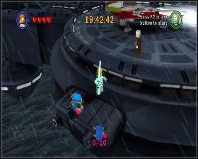 Na platformie ze statkiem kosmicznym skieruj się w lewy dolny narożnik - Chapter 2 - Discovery on Kamino - Challenges - Episode 2 - LEGO Star Wars: The Complete Saga - poradnik do gry