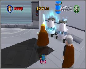 Po wejściu do sali z przyciskami na podłodze, podejdź do prawej ściany - Chapter 2 - Discovery on Kamino - Challenges - Episode 2 - LEGO Star Wars: The Complete Saga - poradnik do gry