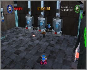 Na korytarzu przed ostatnią lokacją użyj Sitha, aby dostać się do pokoju z lewej - Chapter 2 - Discovery on Kamino - Challenges - Episode 2 - LEGO Star Wars: The Complete Saga - poradnik do gry