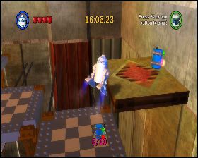 W trzeciej lokacji, za ruchomym metalowym zbiornikiem - Chapter 3 - Droid Factory - Challenges - Episode 2 - LEGO Star Wars: The Complete Saga - poradnik do gry