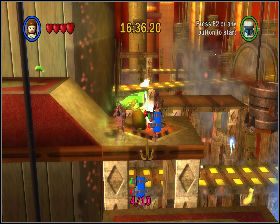 Po opuszczeniu powyższego pomieszczenia skieruj się na dół, w stronę obniżenia - Chapter 3 - Droid Factory - Challenges - Episode 2 - LEGO Star Wars: The Complete Saga - poradnik do gry