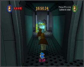 W drugiej lokacji wejdź na górne piętro i przejdź przez drzwi bronione przez robota - Chapter 2 - Chancellor in Peril - Challenges - Episode 3 - LEGO Star Wars: The Complete Saga - poradnik do gry