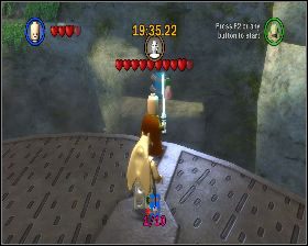 Na półce skalnej, znajdującej się zaraz przy głównej platformie - Chapter 3 - General Grievous - Challenges - Episode 3 - LEGO Star Wars: The Complete Saga - poradnik do gry