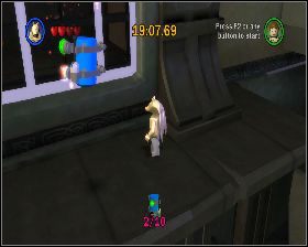 Nad drzwiami prowadzącymi do wnętrza budynku - Chapter 5 - Ruin of the Jedi - Challenges - Episode 3 - LEGO Star Wars: The Complete Saga - poradnik do gry