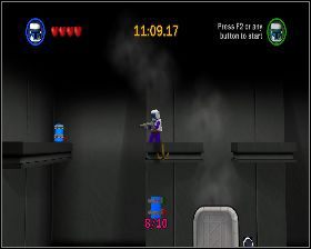 W tym samym pokoju, na platformie z lewej nad drzwiami - Chapter 1 - Secret Plans - Challenges - Episode 4 - LEGO Star Wars: The Complete Saga - poradnik do gry