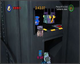 Przed wejście do więzienia ustaw trzy klocki z lewej jeden na drugim, dzięki czemu doskoczysz do następnego kanistra - Chapter 4 - Rescue The Princess - Challenges - Episode 4 - LEGO Star Wars: The Complete Saga - poradnik do gry