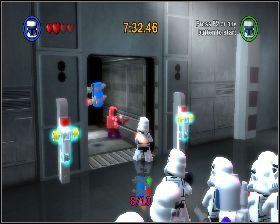 W tym samym pomieszczeniu, za drzwiami z lewej - Chapter 5 - Death Star Escape - Challenges - Episode 4 - LEGO Star Wars: The Complete Saga - poradnik do gry