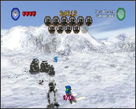 W tej samej lokacji nieco dalej z lewej - Chapter 1 - Hoth Battle - Challenges - Episode 5 - LEGO Star Wars: The Complete Saga - poradnik do gry