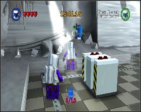 W dużym pomieszczeniu z przesuwanymi klockami, skieruj się w lewo obok lodowej ściany - Chapter 2 - Escape from Echo Base - Challenges - Episode 5 - LEGO Star Wars: The Complete Saga - poradnik do gry