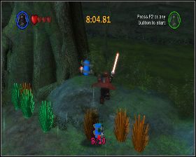 Na początku ostatniej lokacji z prawej strony - Chapter 4 - Dagobah - Challenges - Episode 5 - LEGO Star Wars: The Complete Saga - poradnik do gry