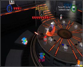 Z lewej strony platformy, gdzie walczysz po raz pierwszy z Vaderem - Chapter 5 - Cloud City Trap - Challenges - Episode 5 - LEGO Star Wars: The Complete Saga - poradnik do gry