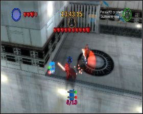 W lewym dolnym rogu pomieszczenia, w którym po raz drugi walczysz z Vaderem - Chapter 5 - Cloud City Trap - Challenges - Episode 5 - LEGO Star Wars: The Complete Saga - poradnik do gry