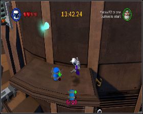 W tej samej lokacji po przebrnięciu przez dużą dziurę użyj kotwicy, aby dostać się na wyższy poziom - Chapter 6 - Betrayal Over Bespin - Challenges - Episode 5 - LEGO Star Wars: The Complete Saga - poradnik do gry