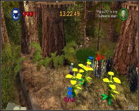 Po opuszczeniu ścigaczy przy pierwszej barierze, wejdź do AT-ST i podejdź do półki z prawej - Chapter 3 - Speeder Showdown - Challenges - Episode 6 - LEGO Star Wars: The Complete Saga - poradnik do gry