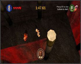 Skieruj się w prawo i zniszcz kratę, blokującą przejście. Po znalezieniu się w środku aktywuj robotem panel i dojdź do Windu. - Bounty Hunter Missions - Dodatki - LEGO Star Wars: The Complete Saga - poradnik do gry