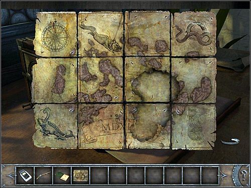 Pora złożyć kawałki mapy w jedną całość (PPM w ekwipunku) - Muzeum (2) | Bretania | Chronicles of Mystery Drzewo Życia - Chronicles of Mystery: Drzewo Życia - poradnik do gry