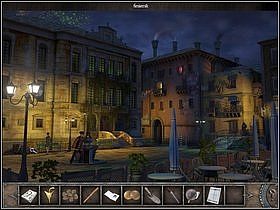 Wyjdź na zewnątrz budynku (kursor w dole ekranu) i skieruj się na plac (kursor w dole ekranu) - Scuola (2) | Wenecja | Chronicles of Mystery Drzewo Życia - Chronicles of Mystery: Drzewo Życia - poradnik do gry