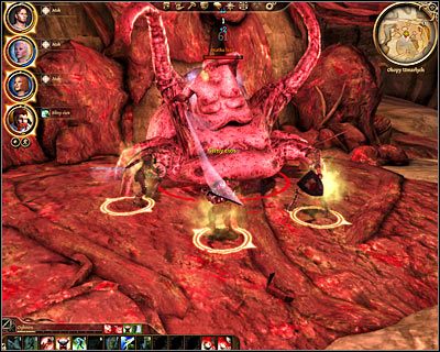 Za każdym razem gdy macki zostaną przez matkę schowane skup się na atakowaniu właściwego bossa - Patronka swego rodu (4) | Questy - Orzammar | Dragon Age Początek - Dragon Age: Początek - poradnik do gry