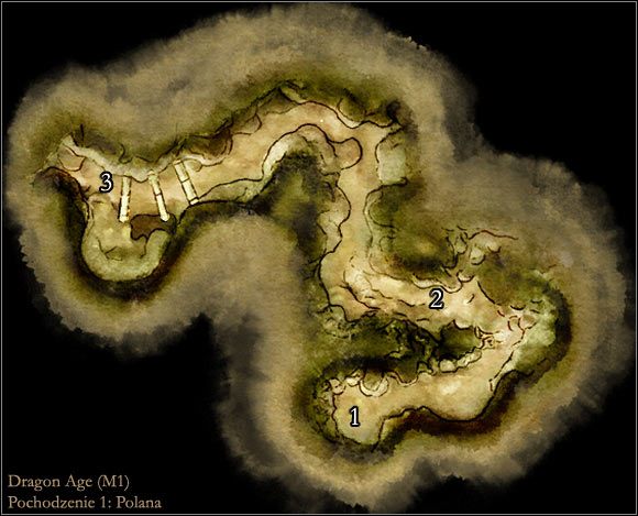1 - Mapa M1 Polana | Mapy | Dragon Age Początek - Dragon Age: Początek - poradnik do gry